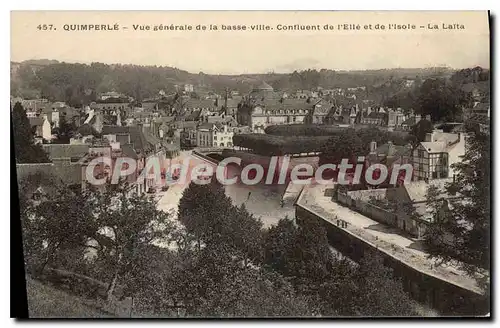 Cartes postales Quimperle vue generale de la basse Ville Confluent de l'Elle et de l'Isole la Laita