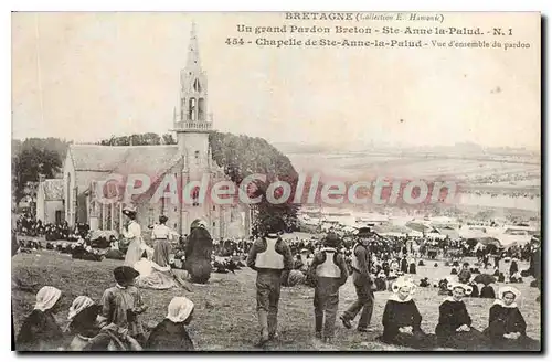 Cartes postales Bretagne un grand Pardon Breton Ste Anne la Palud chapelle de Ste Anne la Palud vue d'ensemble d