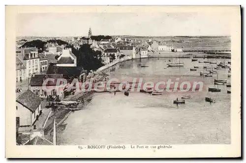 Ansichtskarte AK Roscoff Finistere le port et vue generale