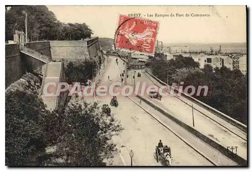 Ansichtskarte AK Brest les Rampes du port de Commerce