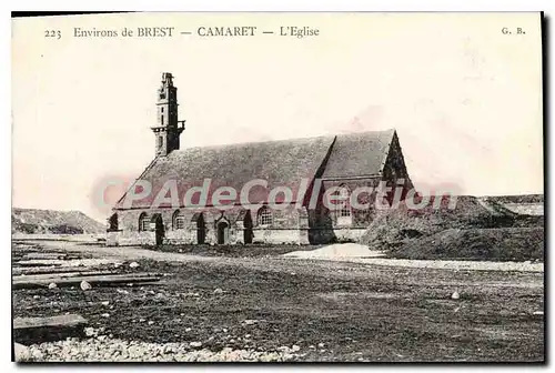 Cartes postales Environs de Brest Camaret l'eglise