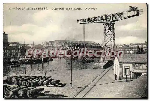 Cartes postales Port Militaire de Brest l'Arsenal vue generale