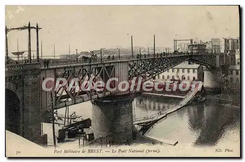 Cartes postales Port Militaire de Brest le Pont National Ferm�