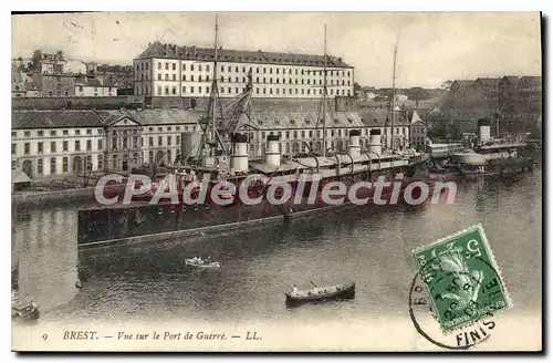 Cartes postales Brest vue sur le port de Guerre