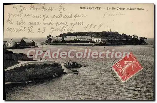 Cartes postales Douarnenez les Iles Tristau et Saint Michel