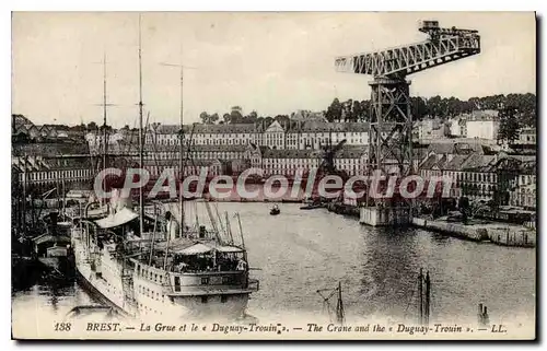 Cartes postales Brest la Grue et le Duguay Trouin