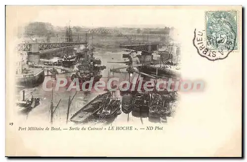 Cartes postales Port Militaire de Brest Sortie du Cuirass� le Hoche