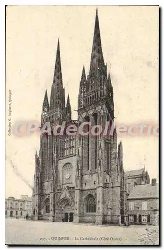 Cartes postales Quimper le cathedrale Cote Ouest