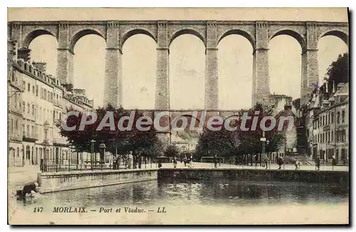 Cartes postales Morlaix port et Viaduc