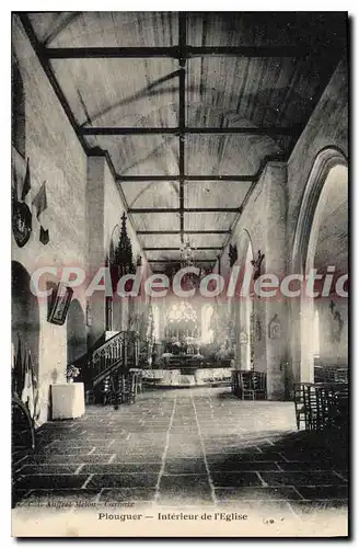 Ansichtskarte AK Plouguer interieur de l'eglise