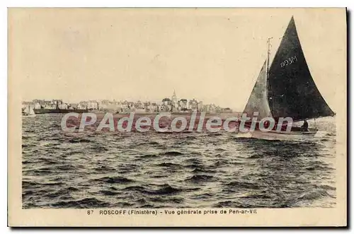 Cartes postales Roscoff Finistere vue generale prise de pen ar Vil