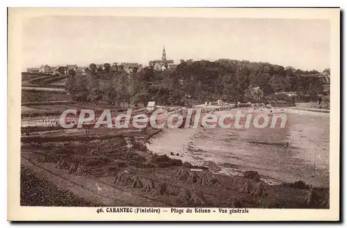 Cartes postales Carantec Finistere plage du Kelenn vue generale