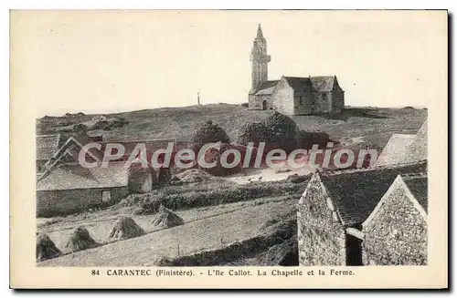 Ansichtskarte AK Carantec Finistere l'Ile Callot la chapelle et la Ferme