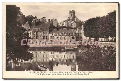 Cartes postales Quimperle la Haute ville vue du pont du Bourg Neuf