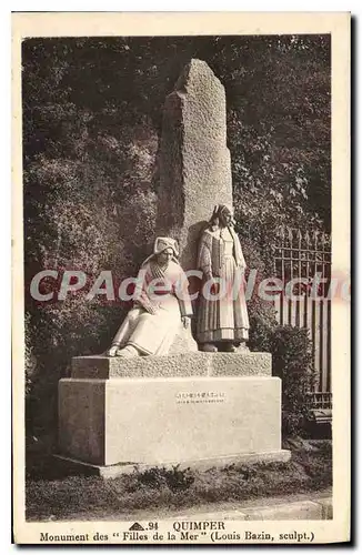 Cartes postales Quimper Monument des Filles de la Mer Louis Bazin sculpt