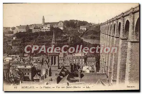 Ansichtskarte AK Morlaix le Viaduc vue vers Saint Martin