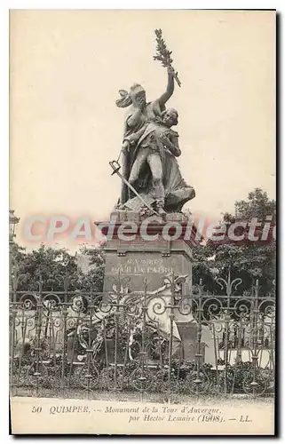 Ansichtskarte AK Quimper Monument de la tour d'Auvergne par Hector Lemaire 1908