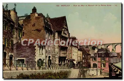 Ansichtskarte AK Morlaix rue du Mur et maison de la Reine Anne