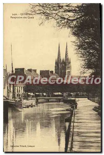 Cartes postales Quimper Perspective des Quais