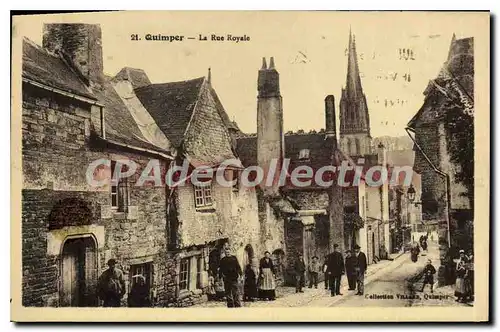 Ansichtskarte AK Quimper la rue Royale