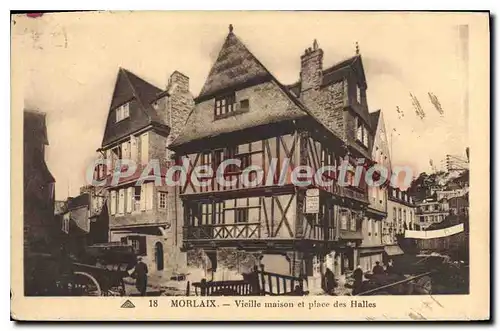 Cartes postales Morlaix Vieille maison et place des Halles