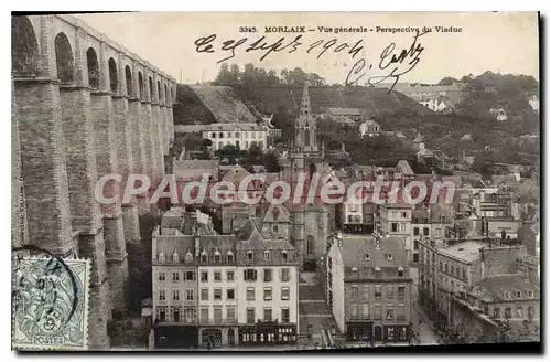 Cartes postales Morlaix vue generale Perspective du Viaduc