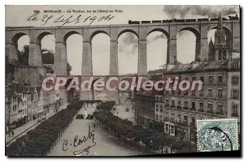 Cartes postales Morlaix le Viaduc vu de l'hotel de ville