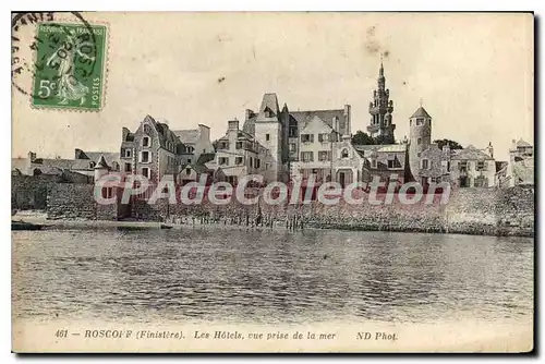 Cartes postales Roscoff Finistere les hotels vue prise de la mer