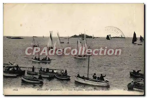 Cartes postales Roscoff Finistere les regates depart d'une Course