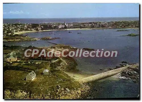 Moderne Karte Ile de Batz Nord Finistere vue d'ensemble