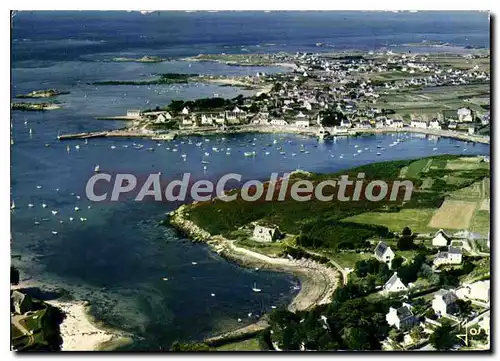 Cartes postales moderne Plaudalmezeau Kersaint Portsall vue generale sur le port et la cote