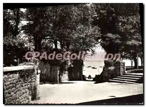 Moderne Karte Beg Meil Finistere descente � la Cale et entree du grand hotel