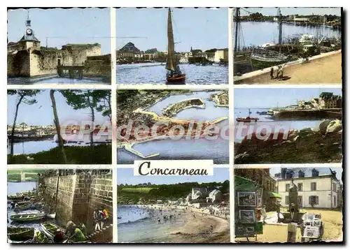 Ansichtskarte AK Concarneau entree de la ville Close le port � Maree haute le port les rempart vue aerienne R Dur