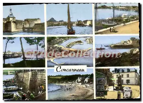 Ansichtskarte AK Concarneau entree de la ville Close le port � Maree haute le port les rempart vue aerienne R Dur