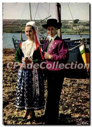 Ansichtskarte AK Couple en costume de Plougastel Daoulas