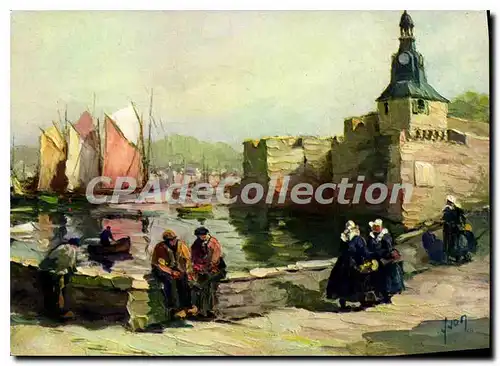 Cartes postales Concarneau Finistere la Ville close et le port