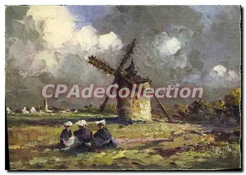 Moderne Karte Pointe du Van Finistere vieux Moulin � Cleden Cap Sizun