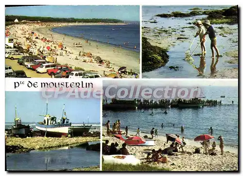 Moderne Karte La Bretagne Pittoresque entre la Baie de Benodet et de la Foret Mousterlin en Fouesnant la plag