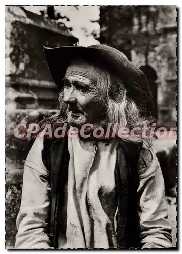 Moderne Karte Scenes et types Bretons Vieillard de Plomodiern