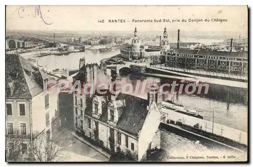 Cartes postales Nantes Panorama Sud Est pris du Donjon du Chateau
