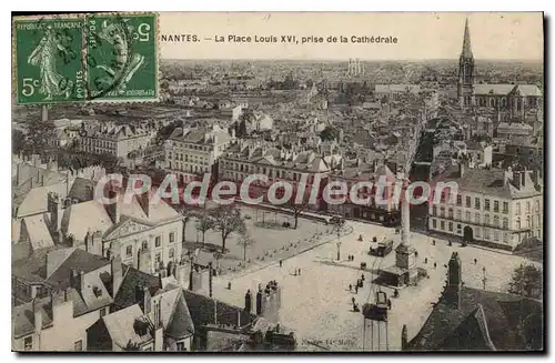 Ansichtskarte AK Nantes La Place Louis XVI prise de la Cathedrale