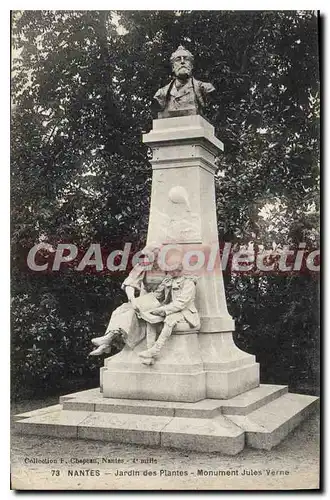 Ansichtskarte AK Nantes Jardin des Plantes Monument Jules Verne