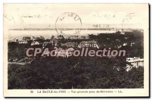 Cartes postales La Baule les Pins Vue generale prise du Belvedere