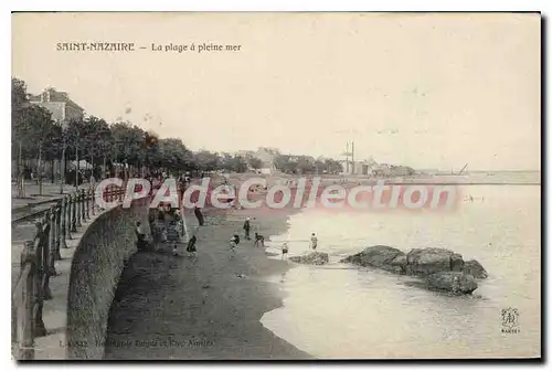 Ansichtskarte AK St Nazaire La plage � pleine Mer