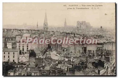 Cartes postales Nantes Vue vers les Eglises prise du Transbordeur