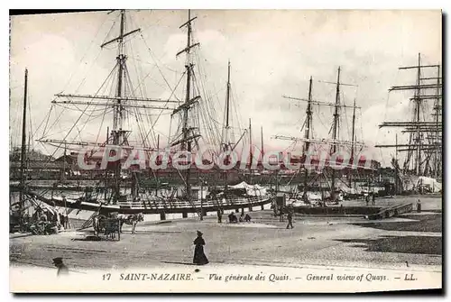 Cartes postales St Nazaire Vue generale des Quais