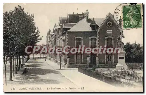 Cartes postales St Nazaire Le Boulevard et le Square