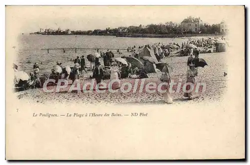 Cartes postales Le Pouliguen La Plage � l'heure des Bains