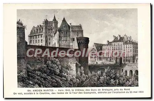 Cartes postales Ancien Nantes vers 1845 explosion du 25 mai 1800