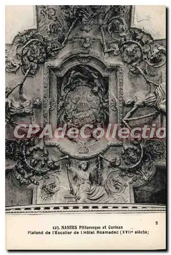 Cartes postales Nantes Pittoresque et Curieux plafond de l'escalier de l'hotel Rosmadec